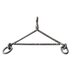 Antique Large 17th Century French Fireplace Pot Hook, Louis XIV Period