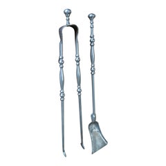 Small Napoleon III Fireplace Tools or Fire Irons, Early 19th Century