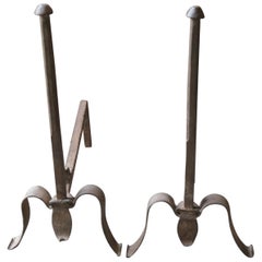 Andirons ou chenets français d'époque Napoléon III