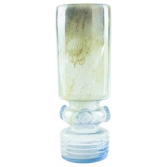 Art Glass Blue Vase, italy, 1970s