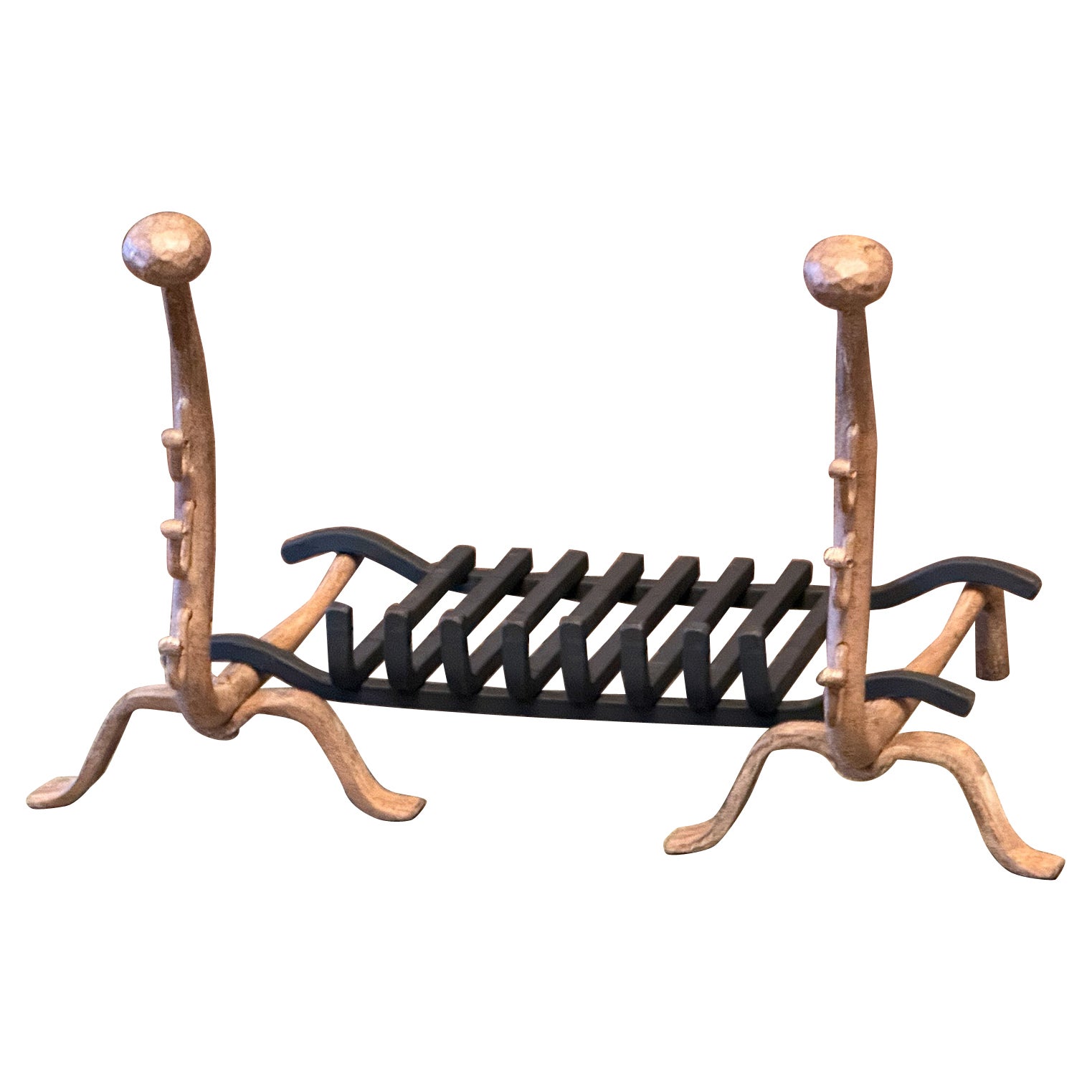 French Napoleon III Style Andirons or Firedogs, 20th Century