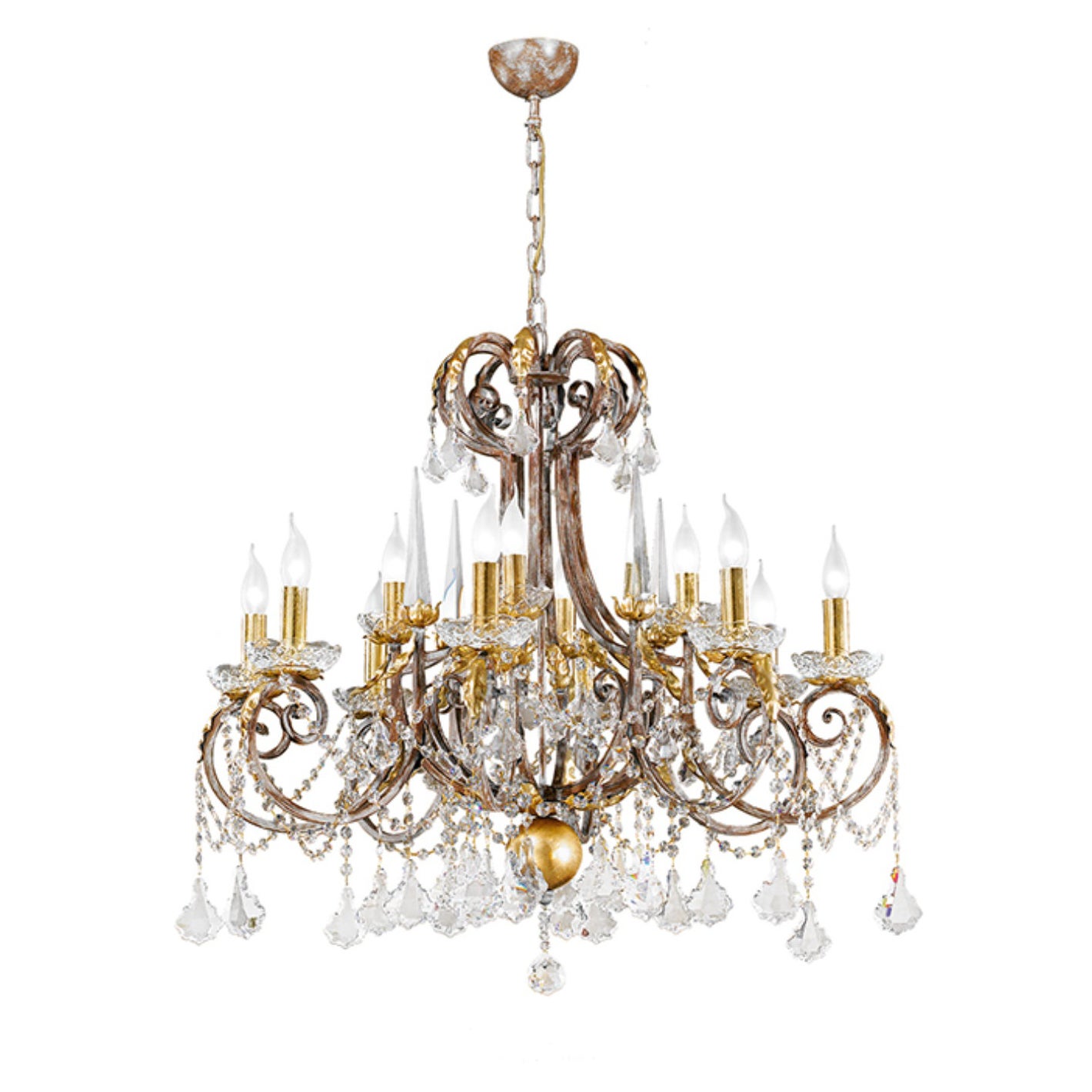 Lampadario Fleur Ottocento 12 di MM Lampadari