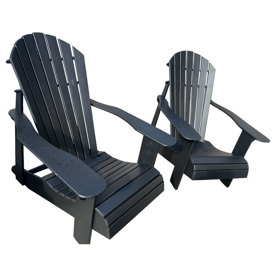Mid Century Black  Adirondack Beach Chairs For Sale