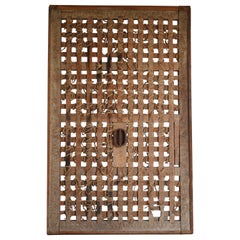 Grande porte japonaise décorative murale des années 1860-1900 / Wabi Sabi