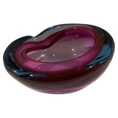 Murano Seguso Attributed Geode Purple/Blue Ashtray