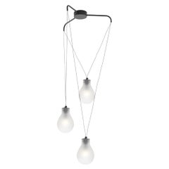 Lampada a sospensione in vetro smerigliato MMM Rain 3 di MM Lampadari