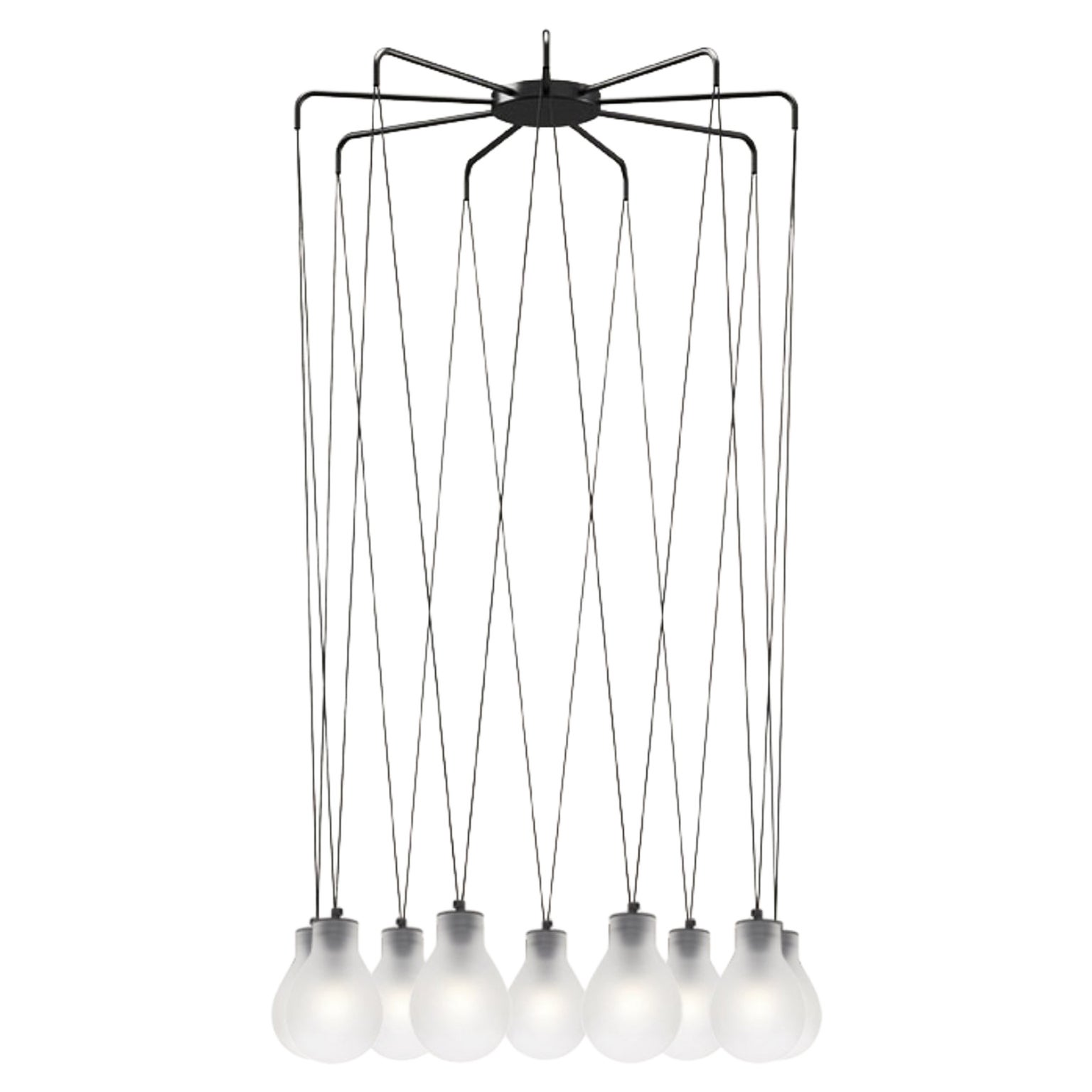 MMM Rain 9 Frosted Glass Pendant Lamp by MM Lampadari