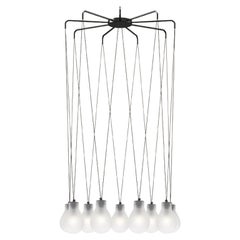 Lampada a sospensione in vetro smerigliato MMM Rain 9 di MM Lampadari