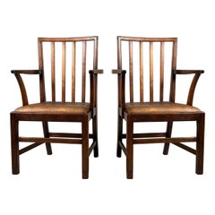 Paire de 2 fauteuils anglais