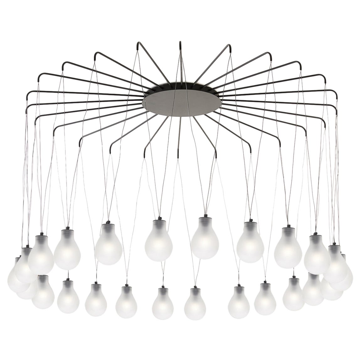 MMM Rain 24 Lámpara Colgante de Cristal Esmerilado by MM Lampadari