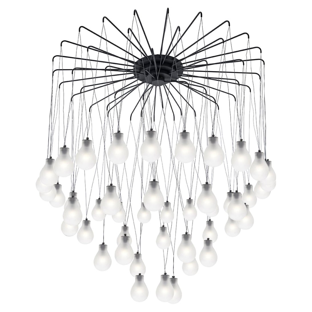 MMM Rain 45 Frosted Glass Pendant Lamp by MM Lampadari