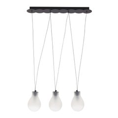 Lampada a sospensione in vetro smerigliato MMM Rain B3 di MM Lampadari