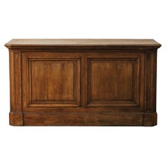 Early Oak Shop Counter From France, Circa 1940