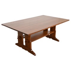 L.L.A. e G.G. Stickley Tavolo da pranzo a cavalletto in Oak Mission Arts & Crafts