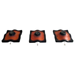 Ensemble de 3 appliques en céramique de Pan-Leuchten, années 1960, Allemagne