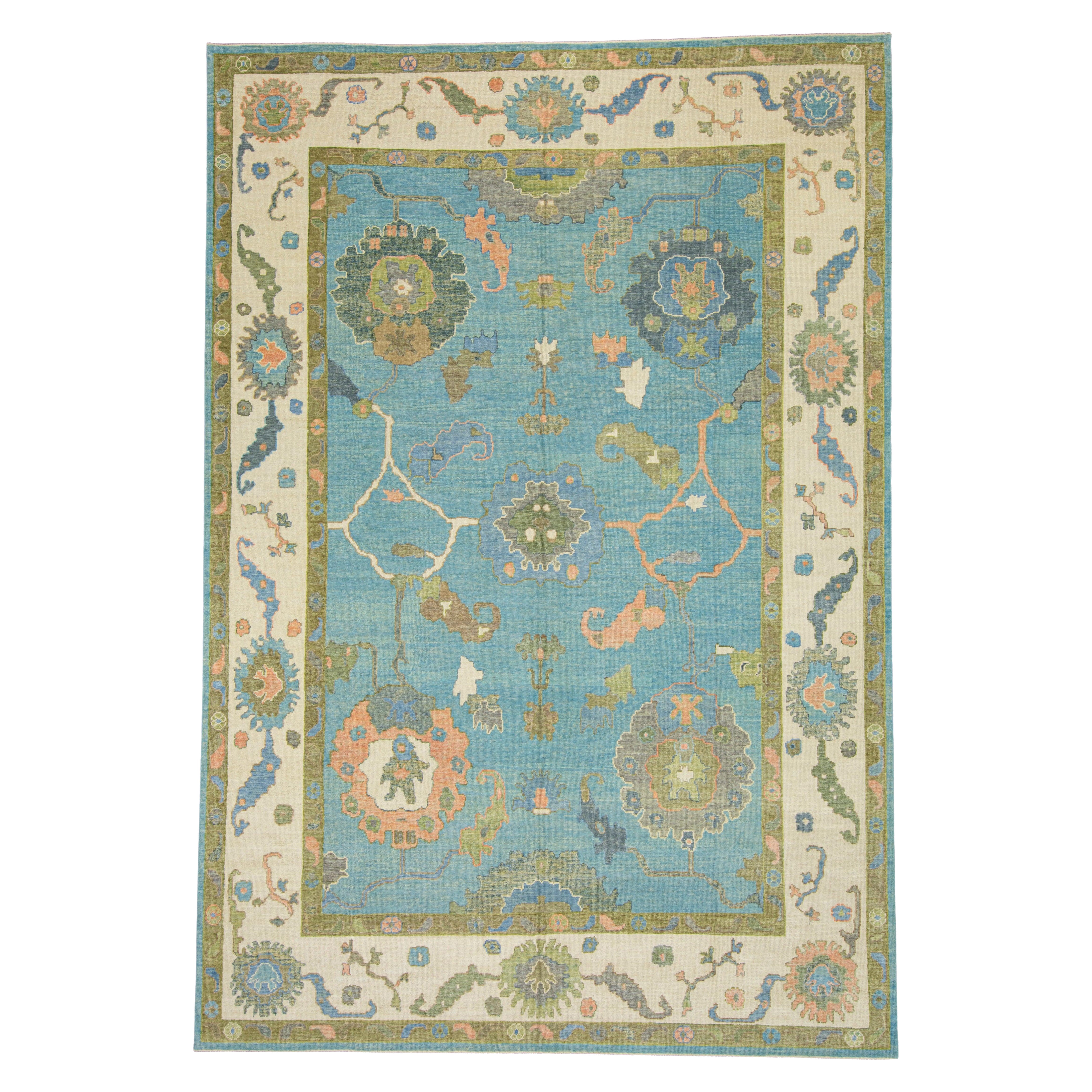 Turkish Oushak Rug 9'10" x 14'4"