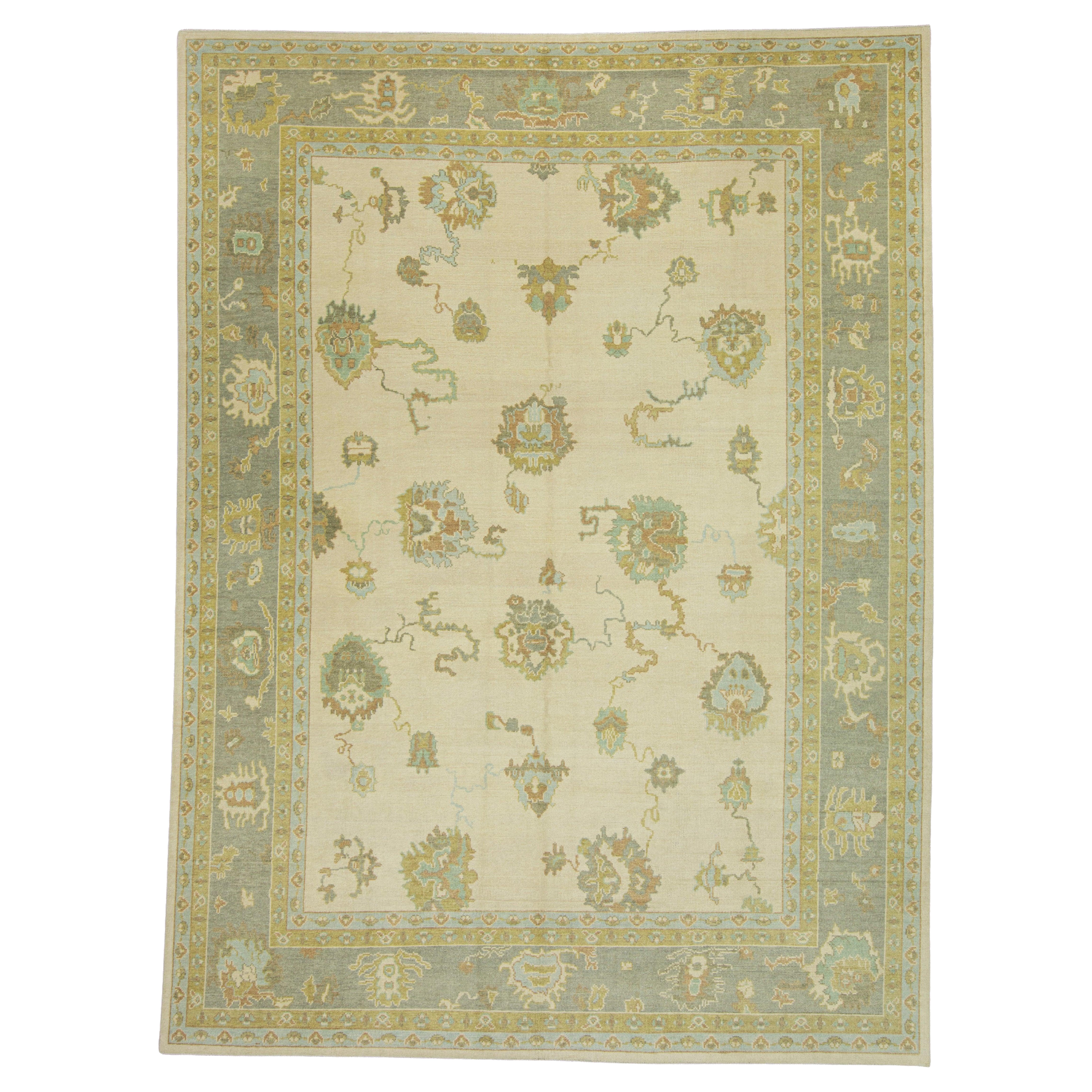 Turkish Oushak Rug 10'2" x 13'8"