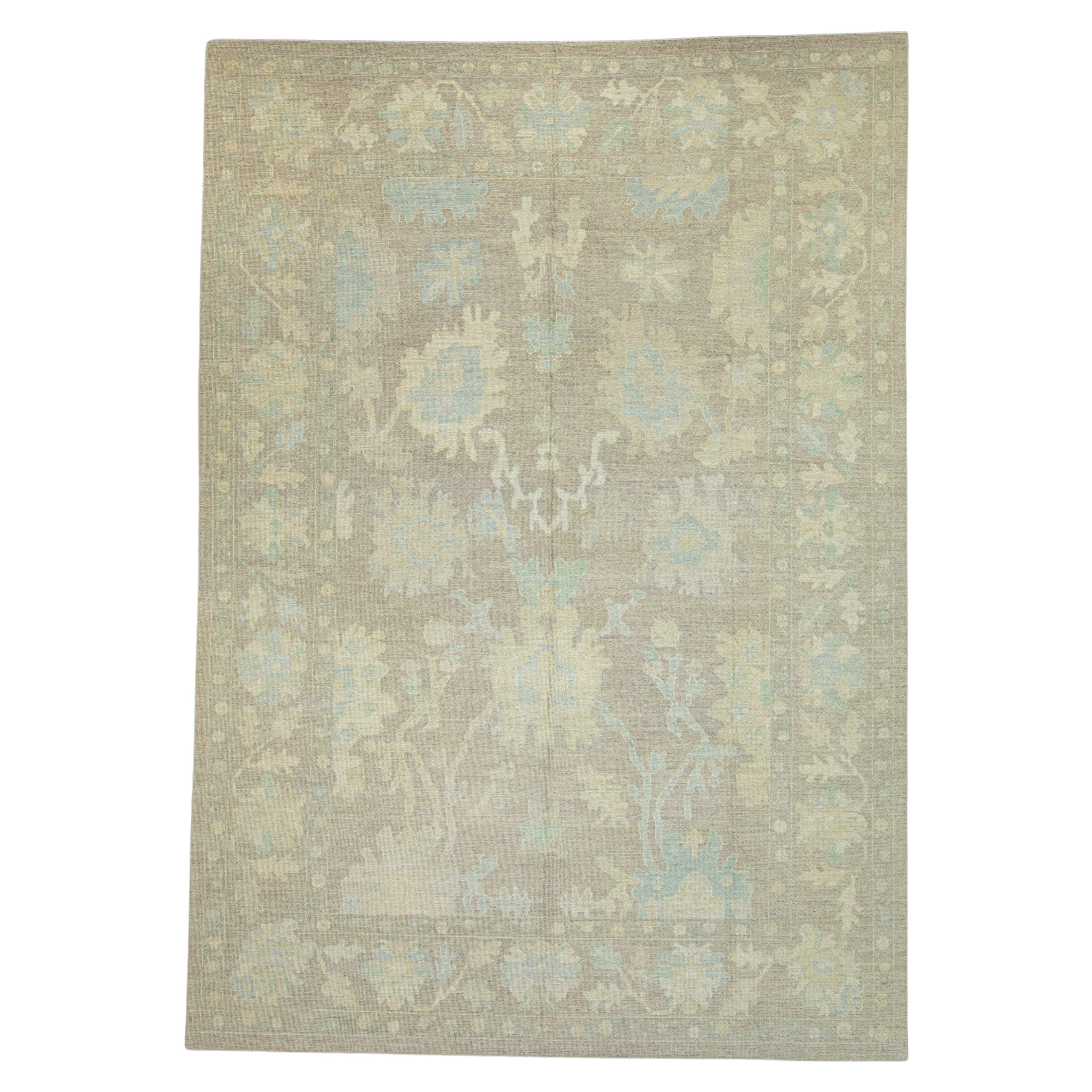 Turkish Oushak Rug 10' x 14'3" For Sale