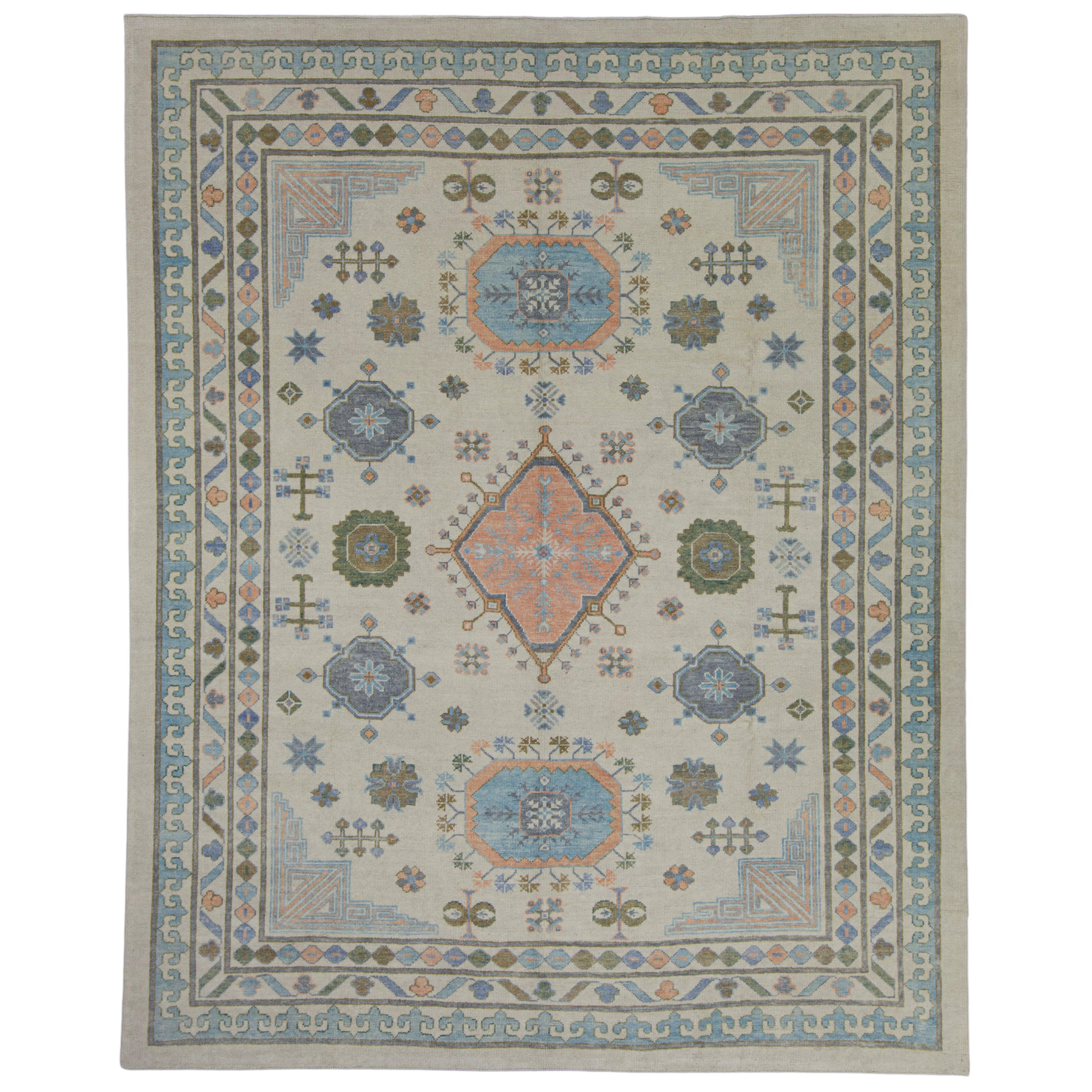 Turkish Oushak Rug 9'8" x 12'