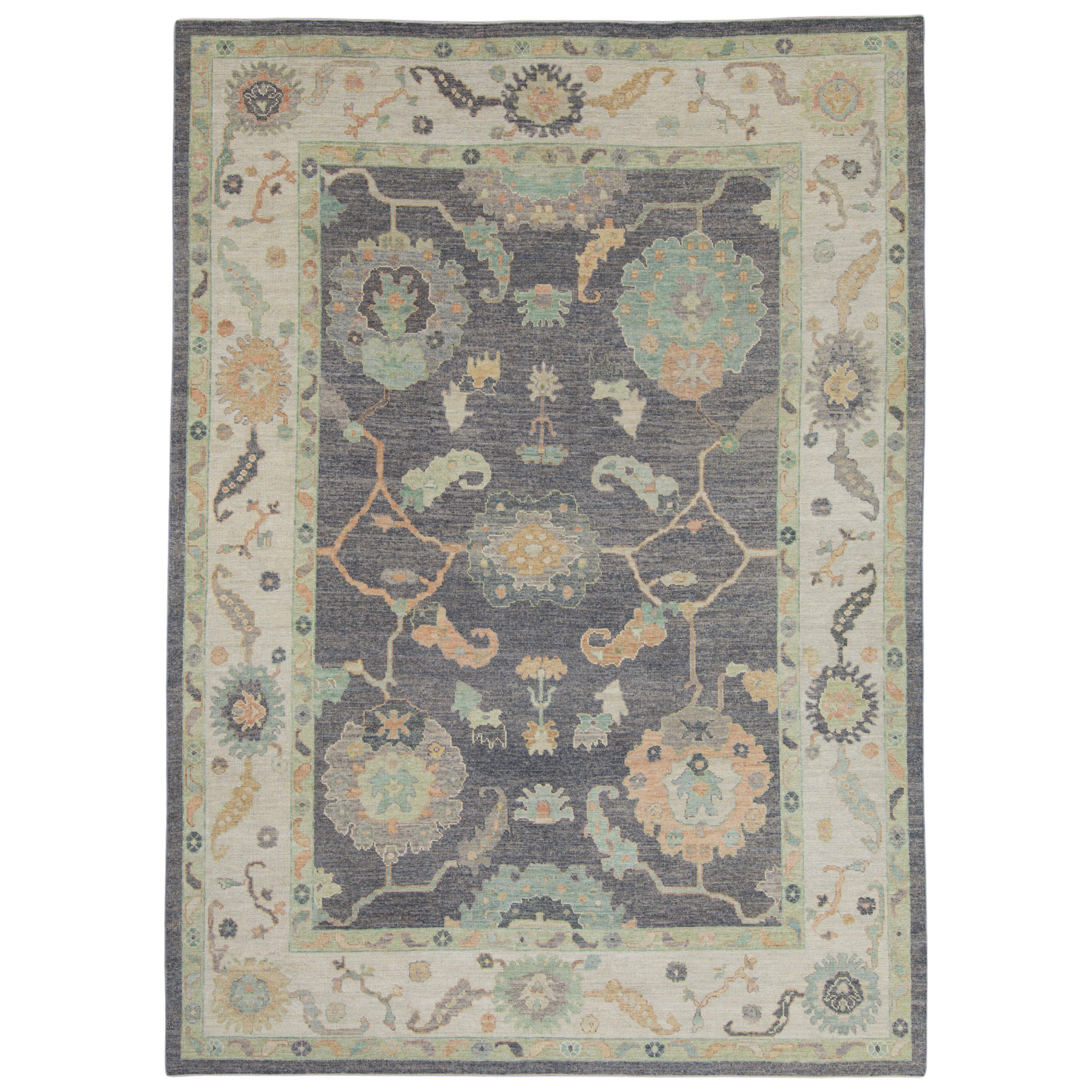 Turkish Oushak Rug 9'1" x 12'8"