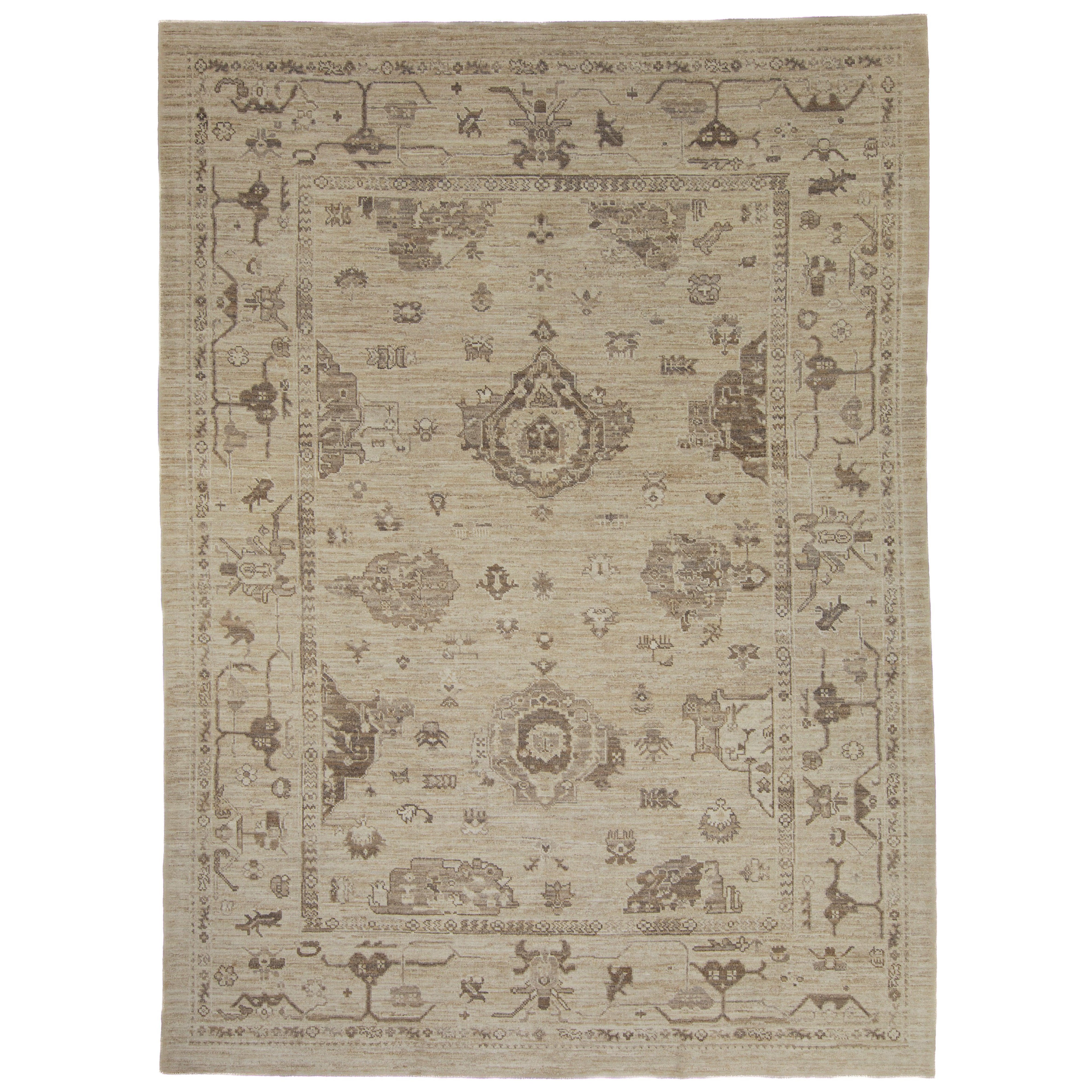 Alfombra turca Oushak 9'3" x 12'8