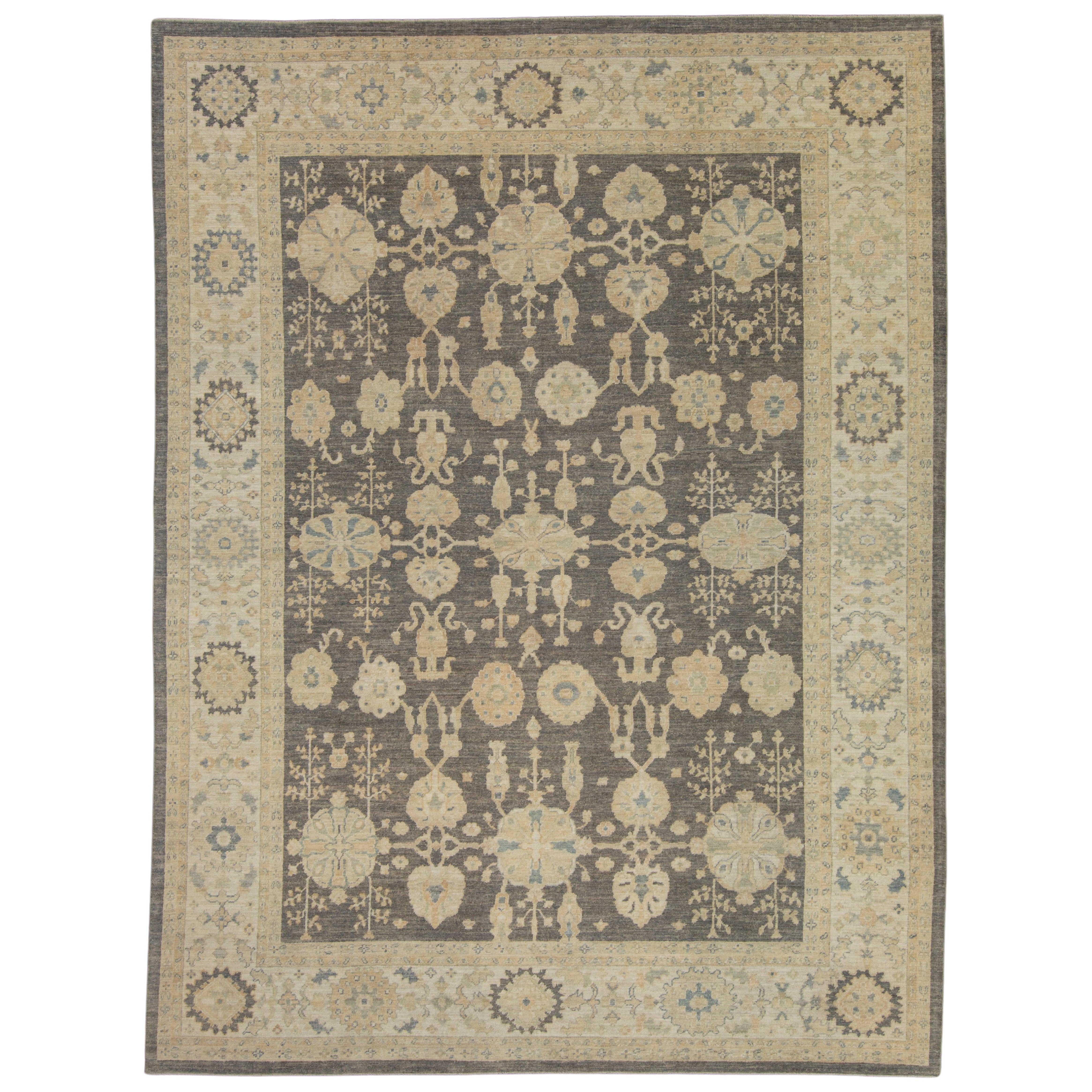 Turkish Oushak Rug 9'3" x 12'2"