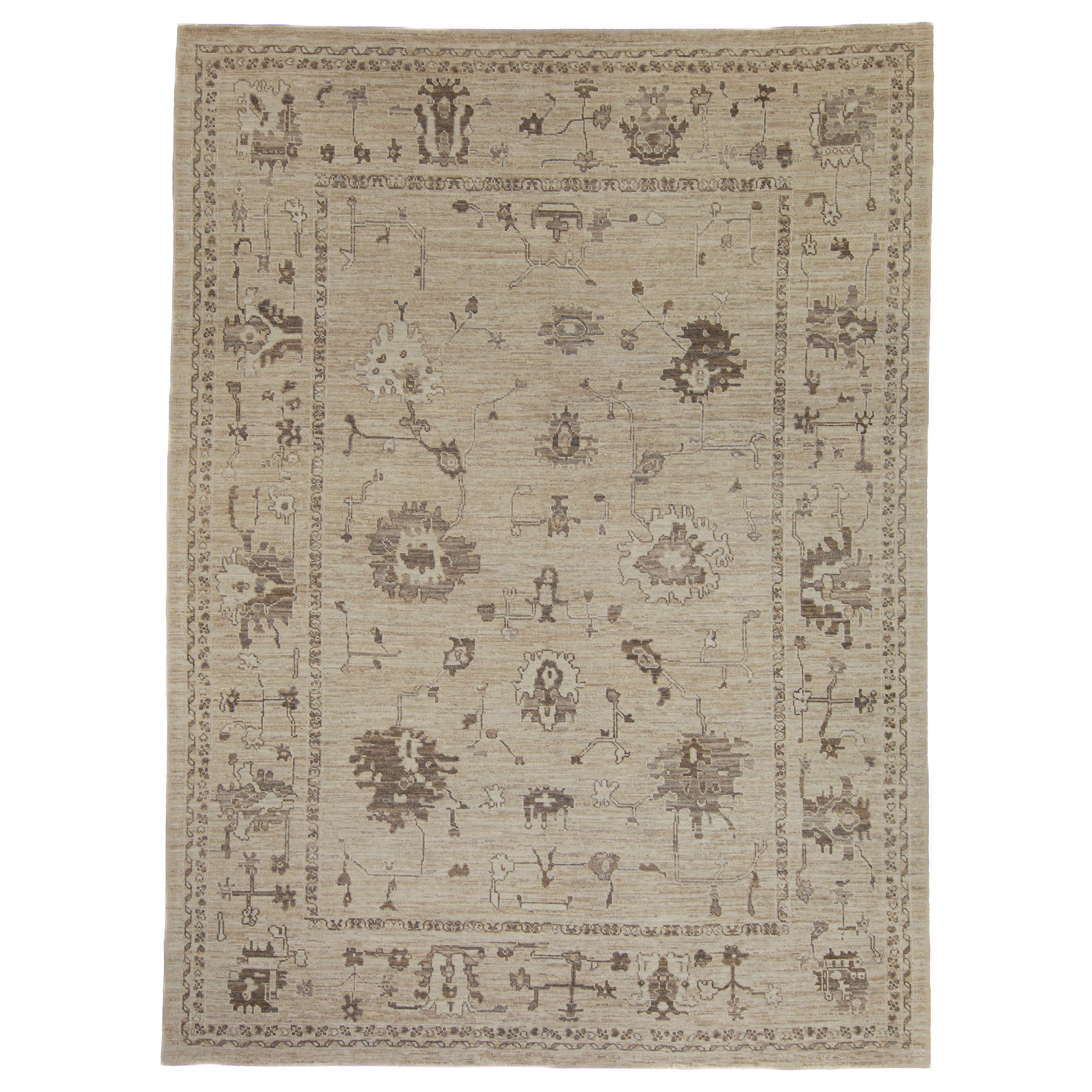 Turkish Oushak Rug 9'1" x 12'3"