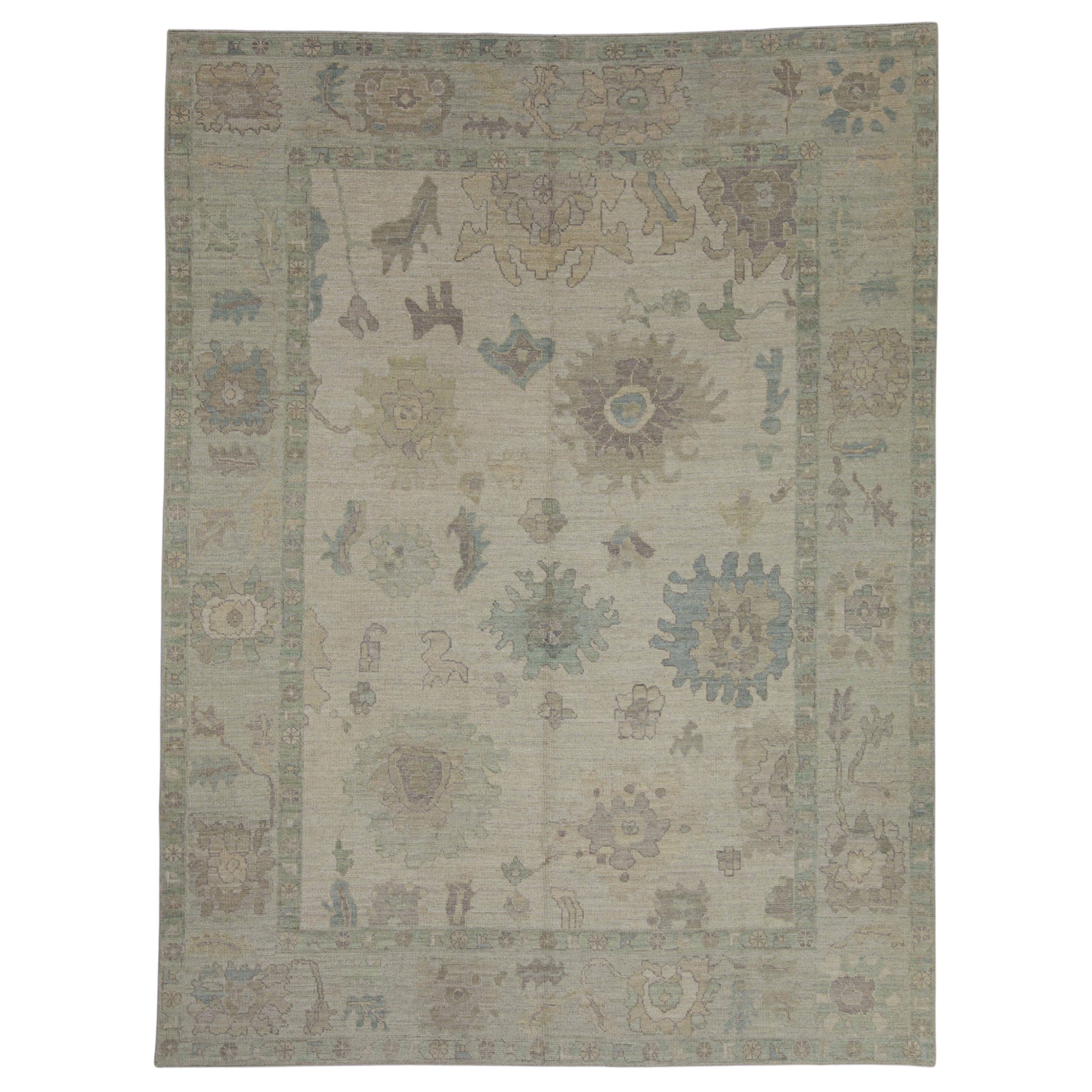 Turkish Oushak Rug 9'2" x 12'1"