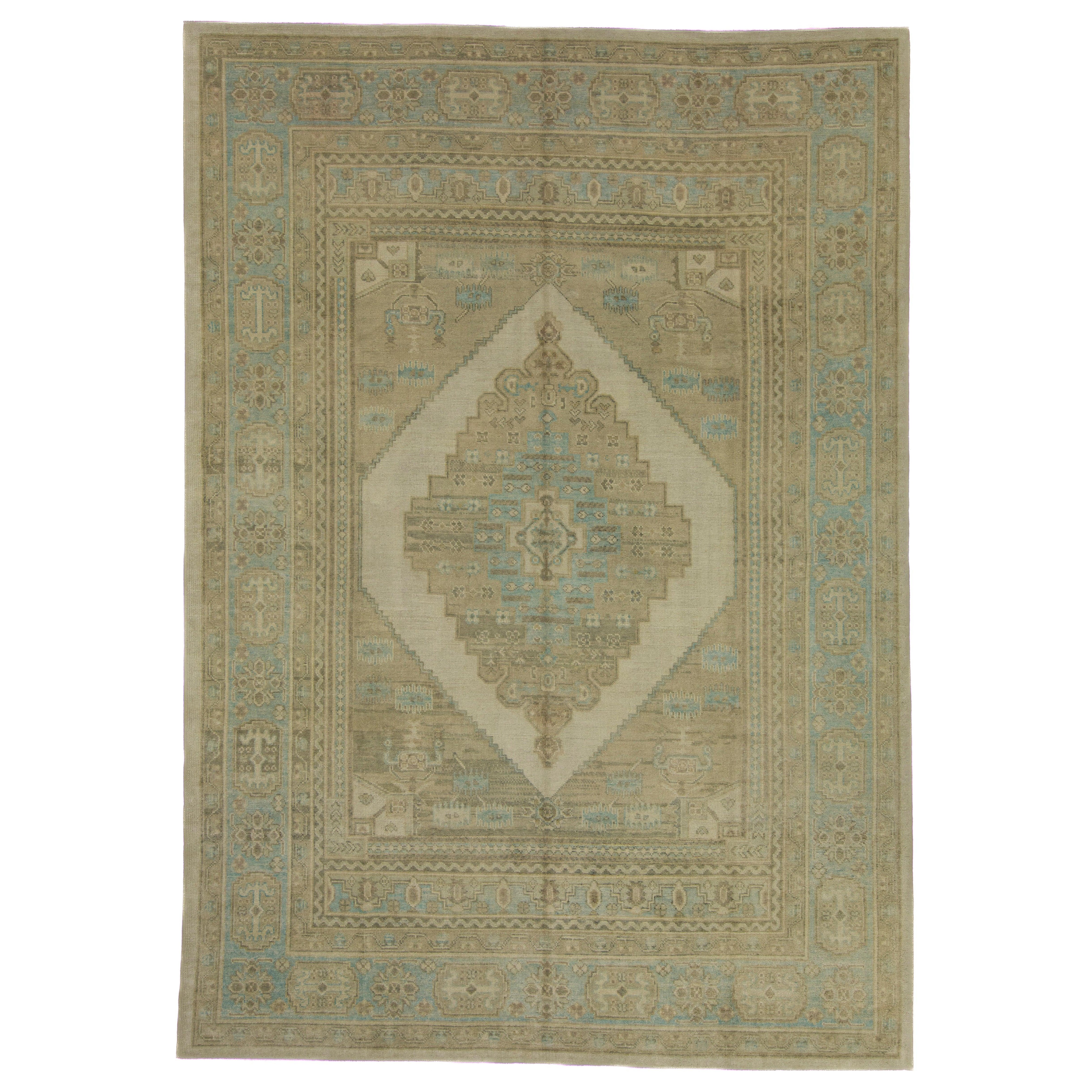 Turkish Oushak Rug 9' x 12'10"