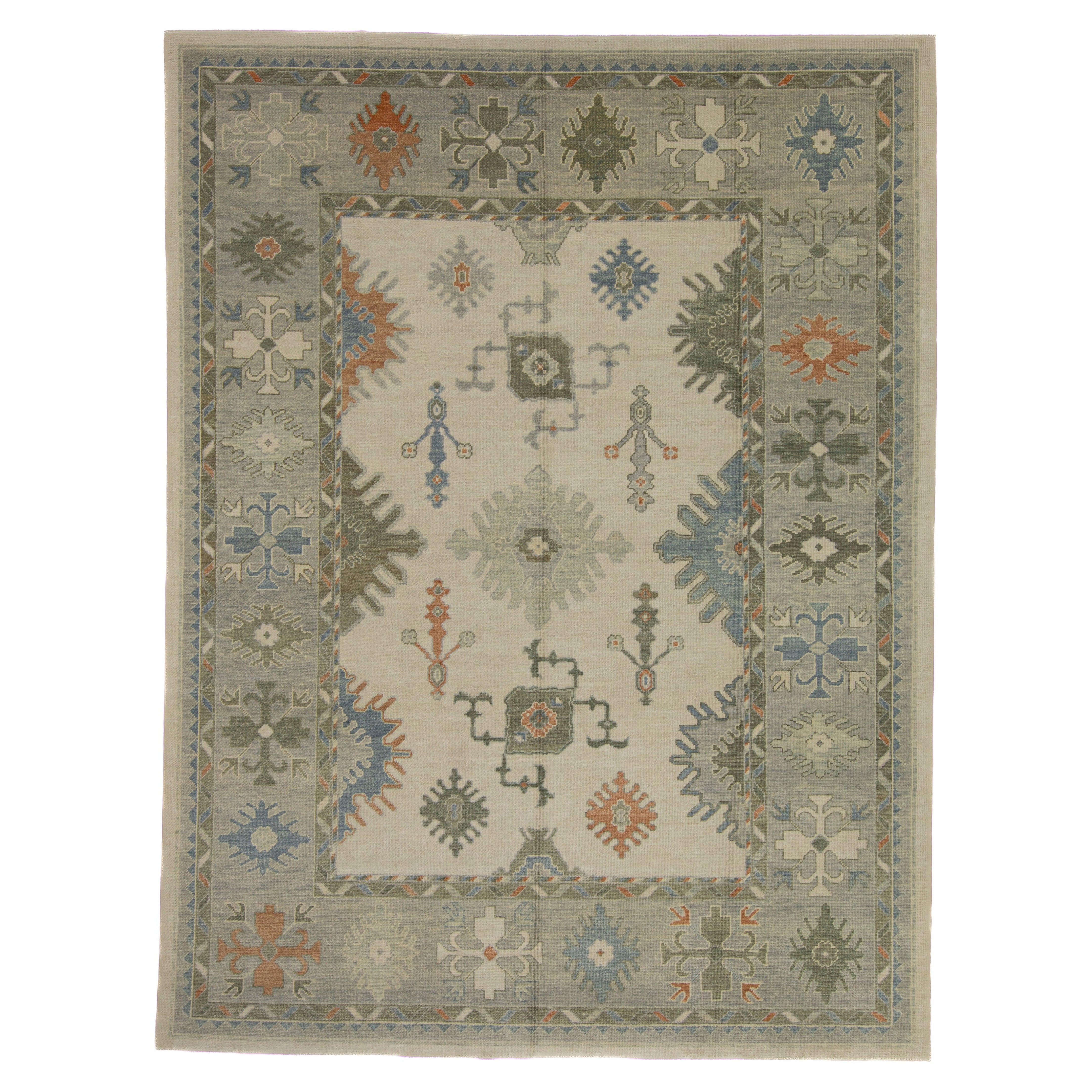 Turkish Oushak Rug 9'2" x 12'1"