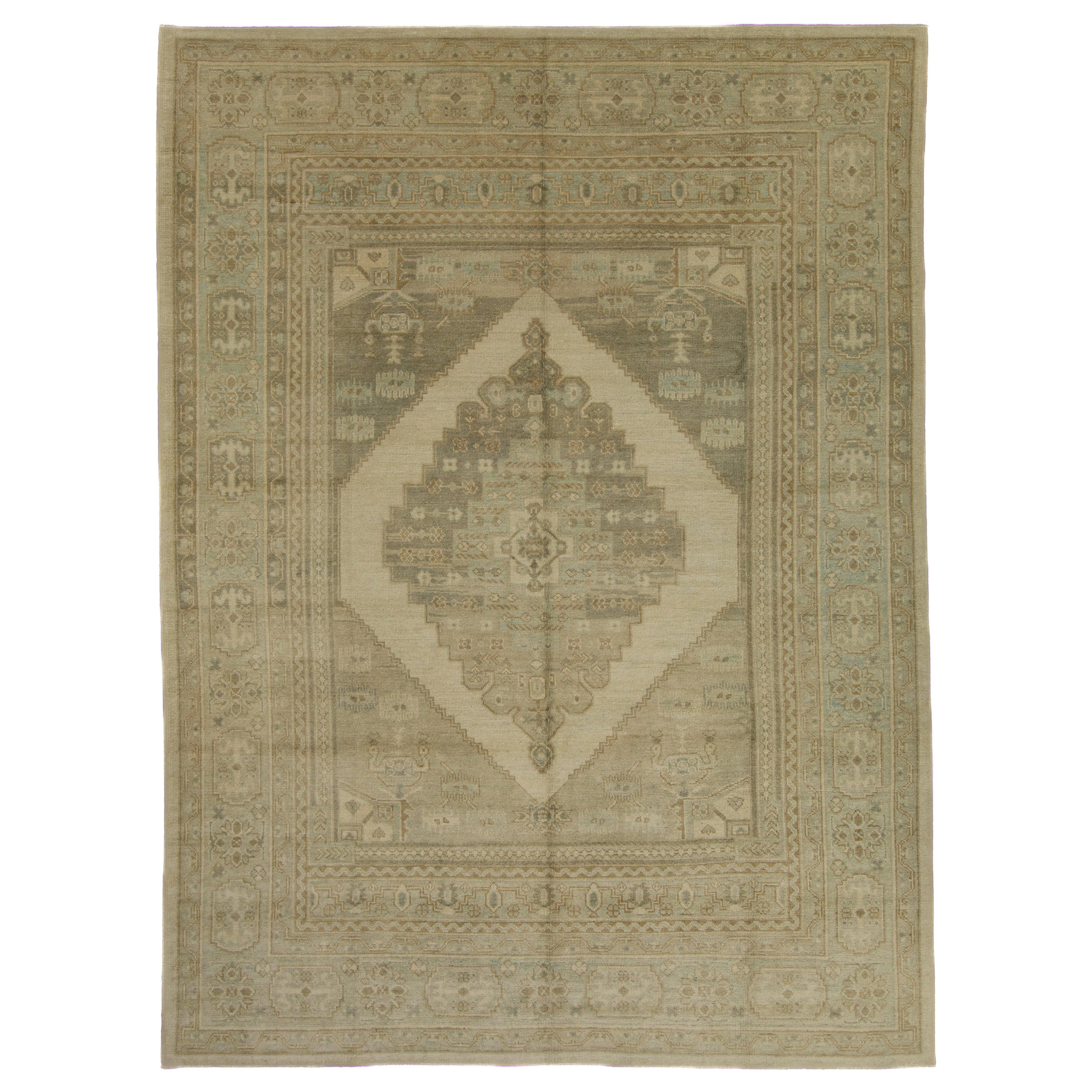 Turkish Oushak Rug 9'4" x 12'7"