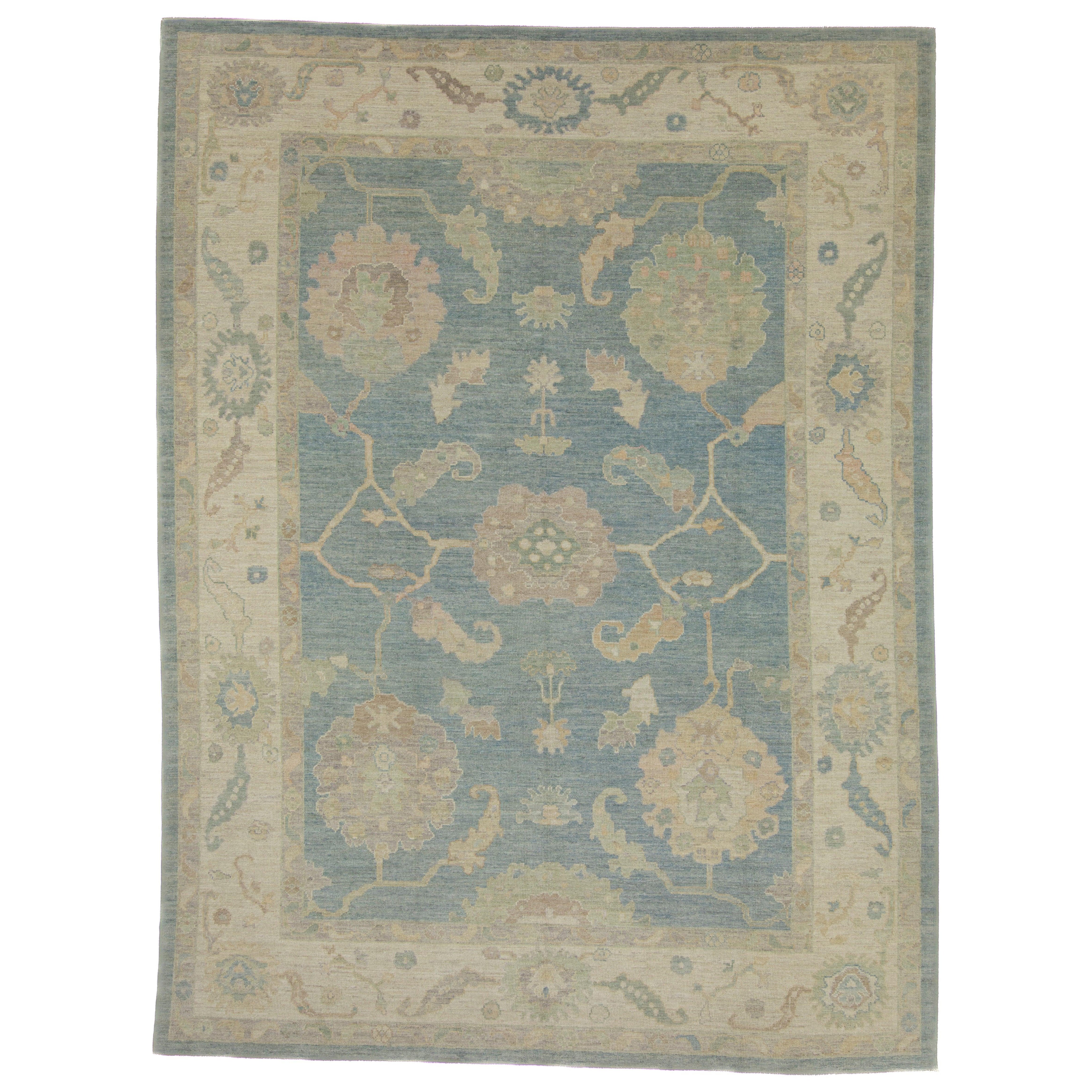 Turkish Oushak Rug 9'4" x 12'5"