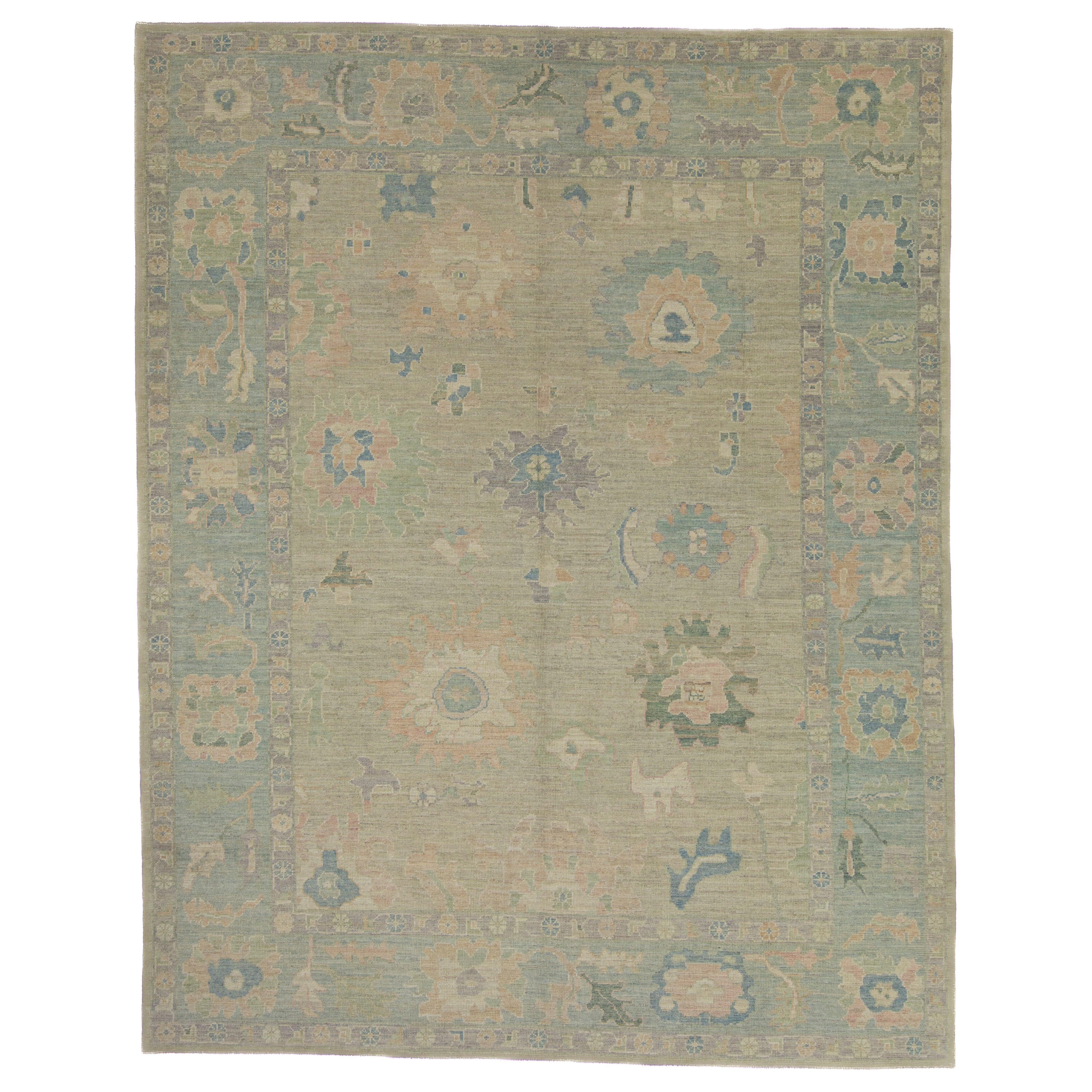 Turkish Oushak Rug 9'4" x 11'9"