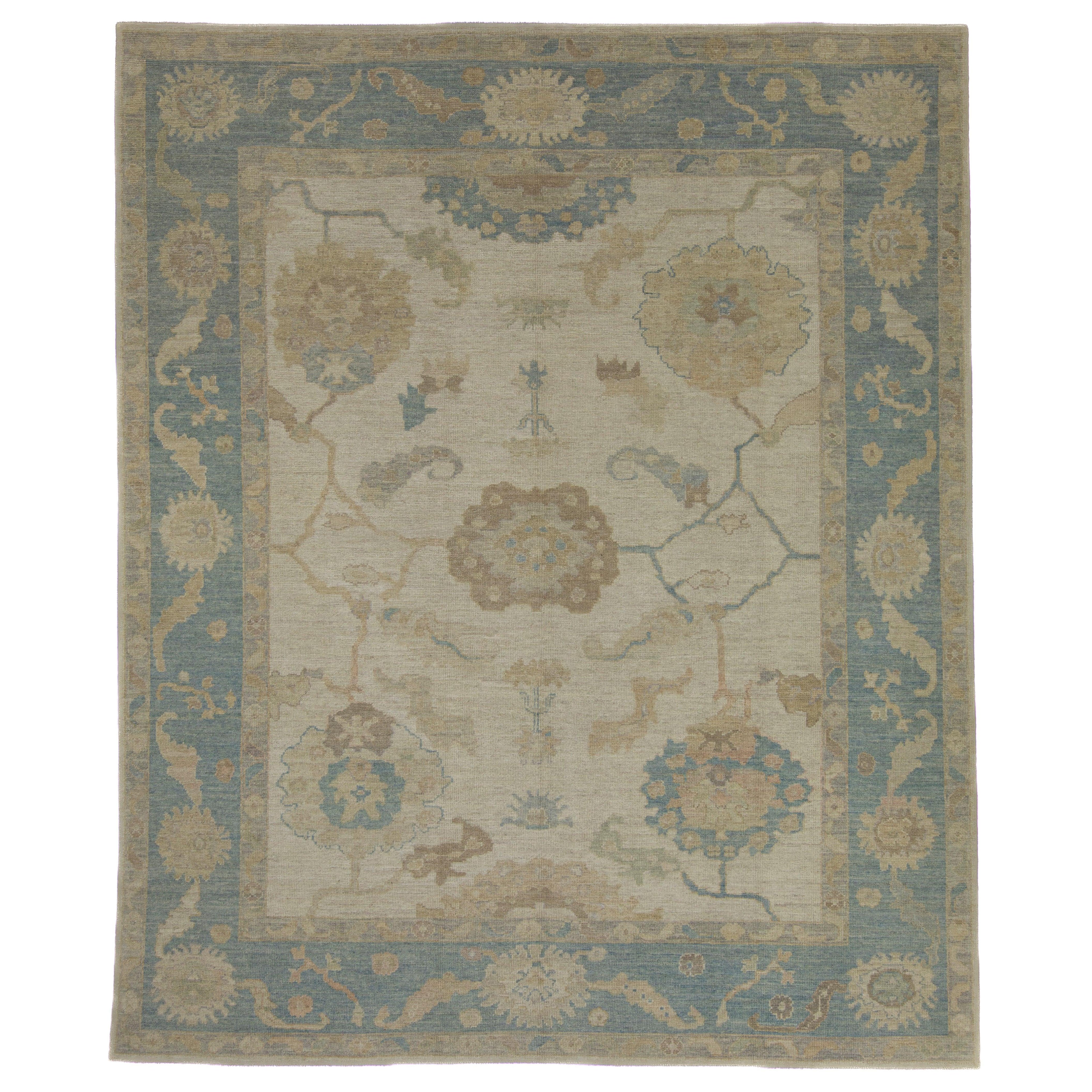Turkish Oushak Rug 9'3" x 11'2"