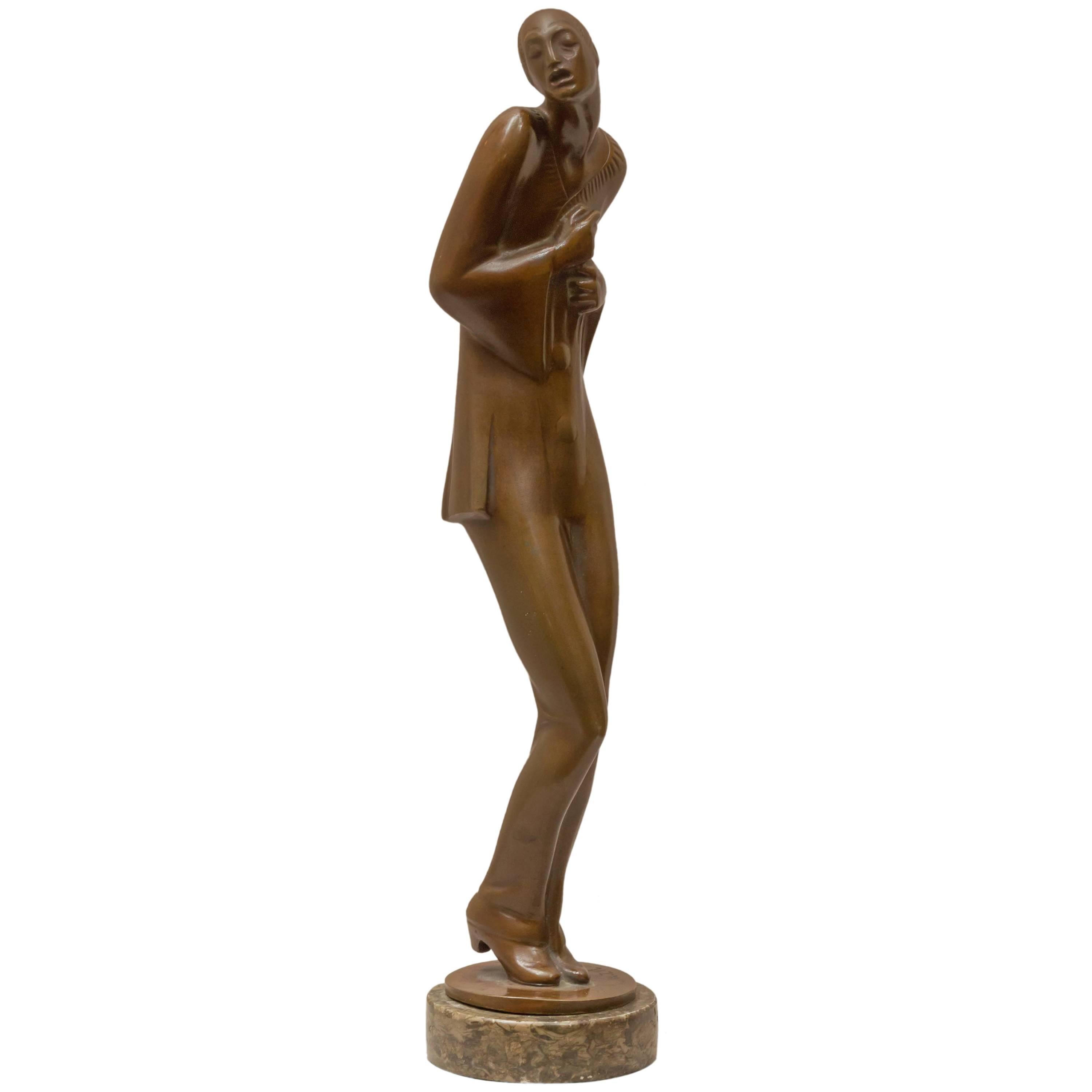 German Expressionist Bronze, Rudolf Zieseniss, circa 1910