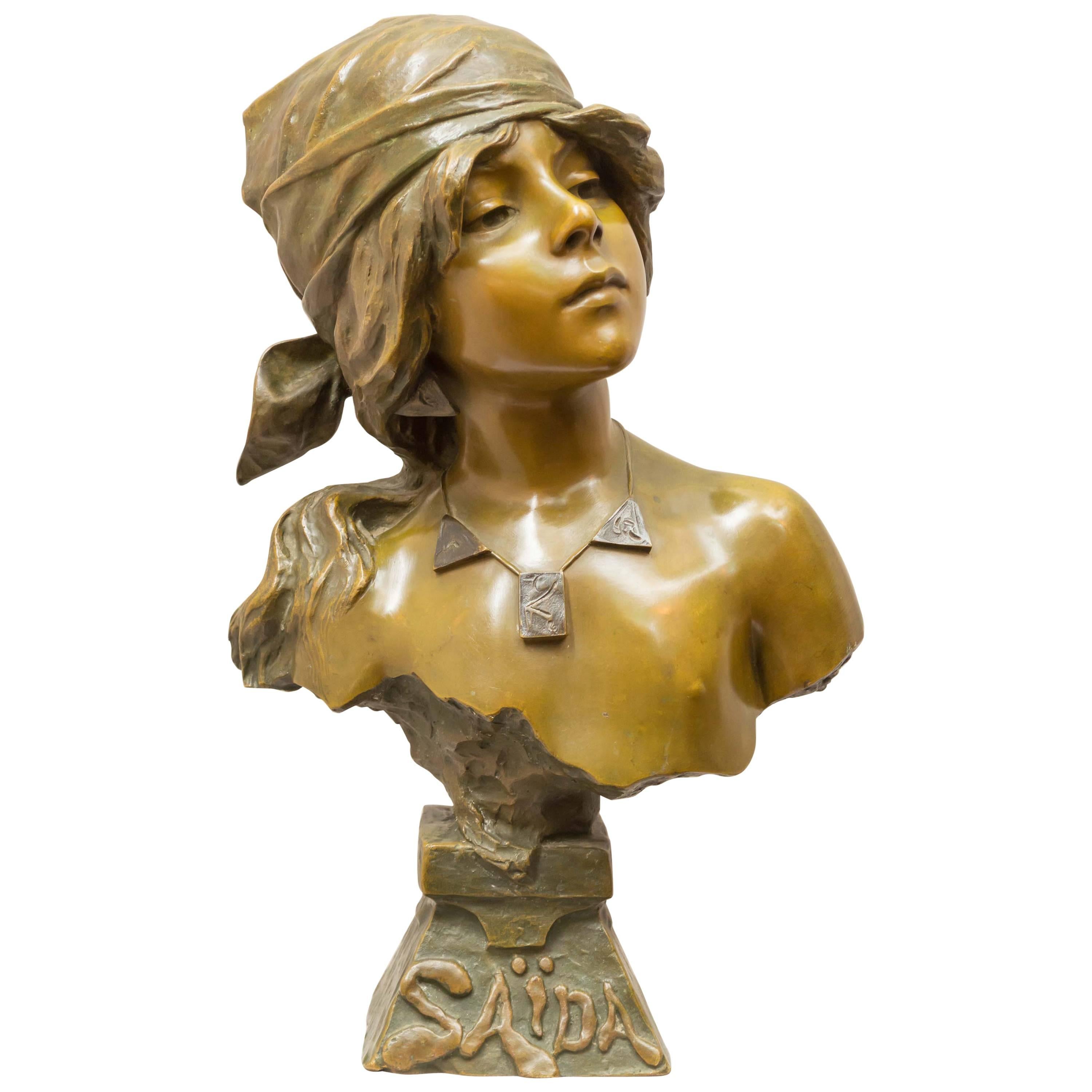 Bronze Bust, Artist Signed "Villanis"