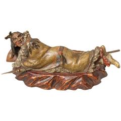 Austrian Polychrome Bronze of an Indian by the Bergmann Foundry 12