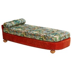 Designer suédois, banquette de jour, tissu, bois, Suède, années 1930