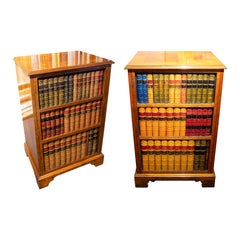 Coppia di mobili Secretaire degli anni '80 con mensole e libreria di design