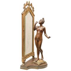 Antique "Through The Looking Glass" Bronze by Emile Pinedo