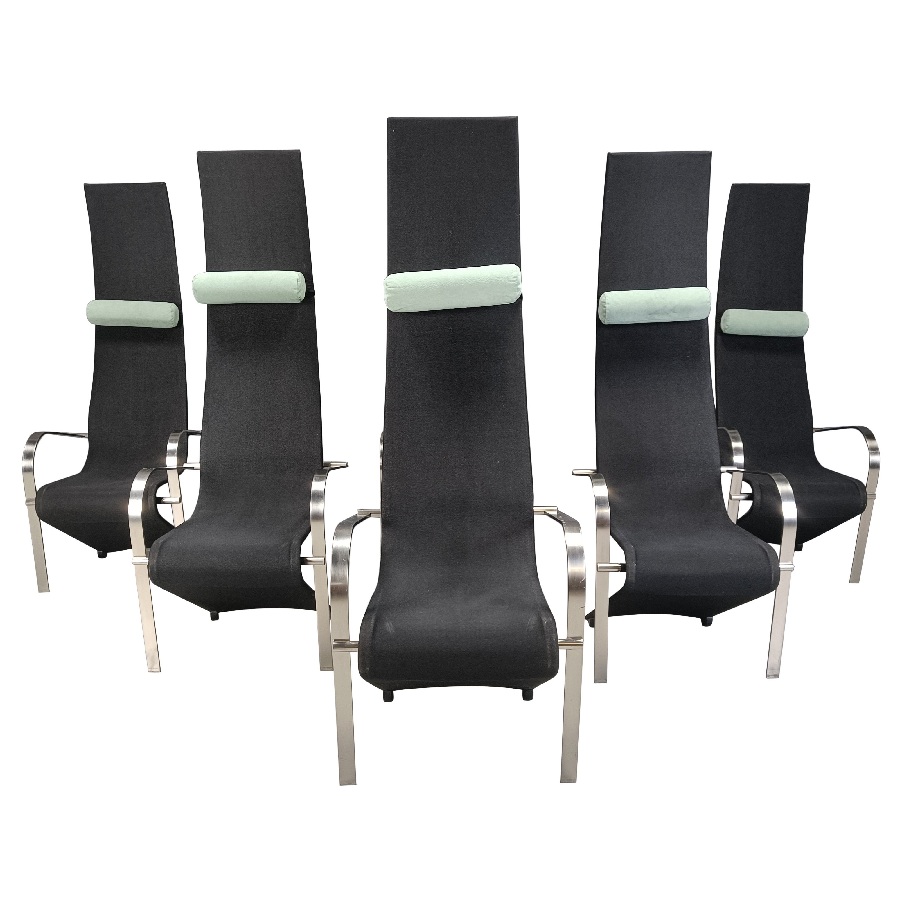 Postmodern King dining chairs by Belgochrom - set of 6