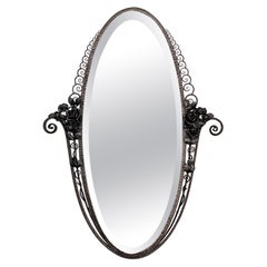 French Art Deco wrought Iron Mirror