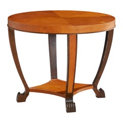 Diseñador sueco, Mesa auxiliar, Olmo, Suecia, años 1930