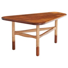 Yngve Ekström, Couchtisch, Teak, Eiche, Schweden, 1960er Jahre