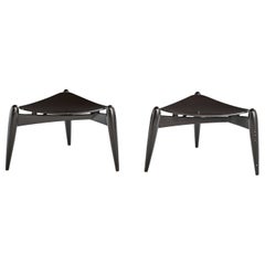 Vintage Ilmari Tapiovaara, Stools, Birch, Plywood, Finland, 1953