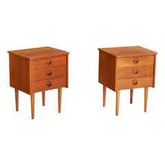 Design svedese, Comodini, Teak, Svezia, anni '1950