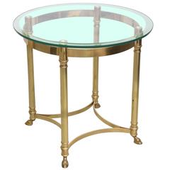 La Barge Brass and Glass End Table, 1970, France