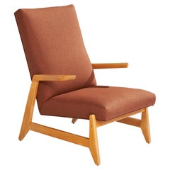 Ralph Rapson, Loungesessel, Holz, Stoff, USA, 1948