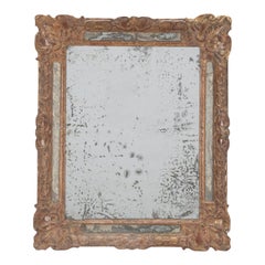 18th Century Louis XV Giltwood Foxed Mirror