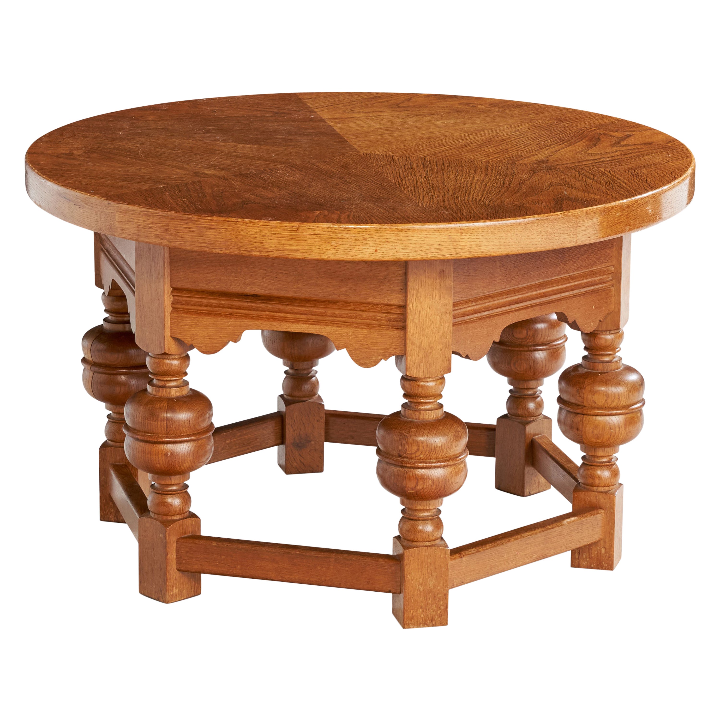 Dänischer Designer, Beistelltisch, Eiche, Dänemark, 1930er Jahre